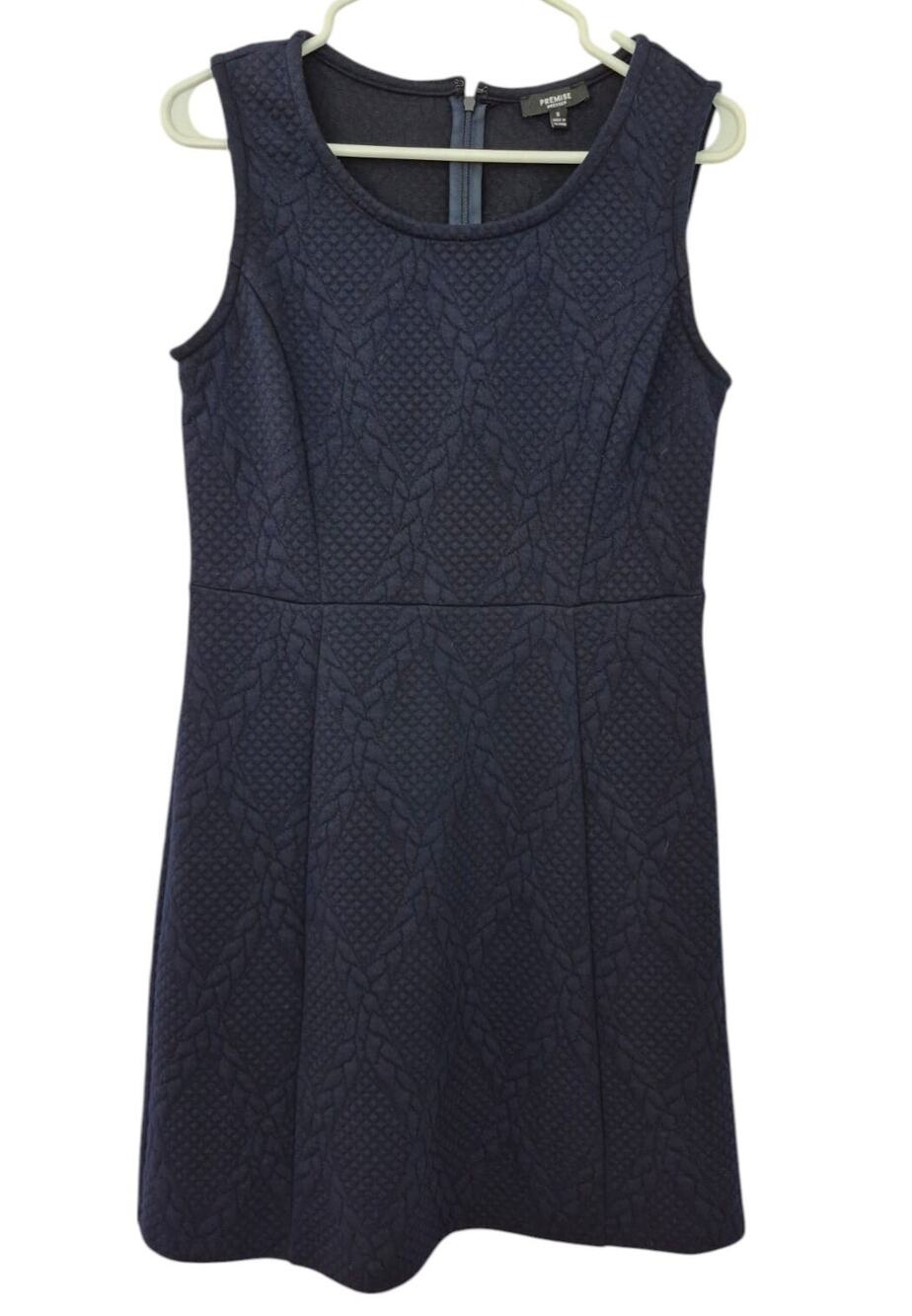 Premise Womens Dress Size 8 Navy Blue Sleeveless Jumper Quilted Short Layer